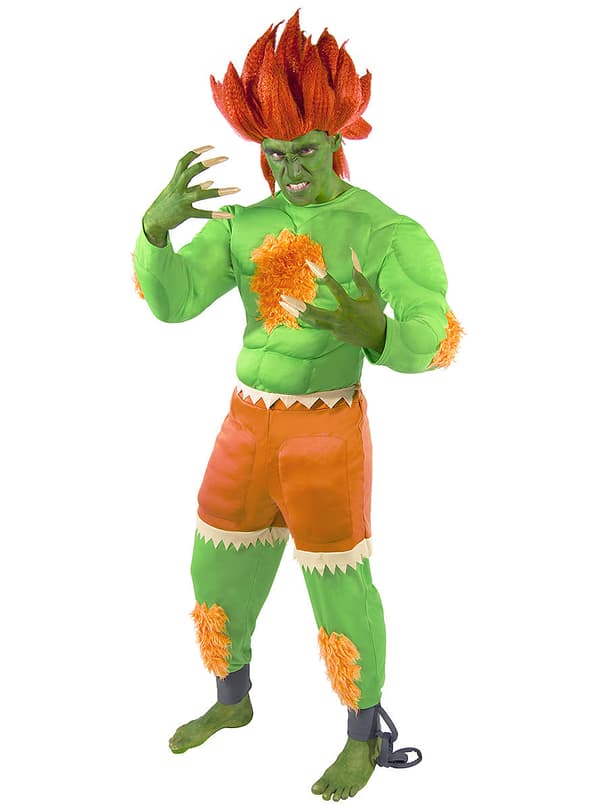 Funidelia | Blanka Kostume - Street Fighter OFFICIELLE til mænd ▶ Videospil, 80'erne, Arcade - Grøn