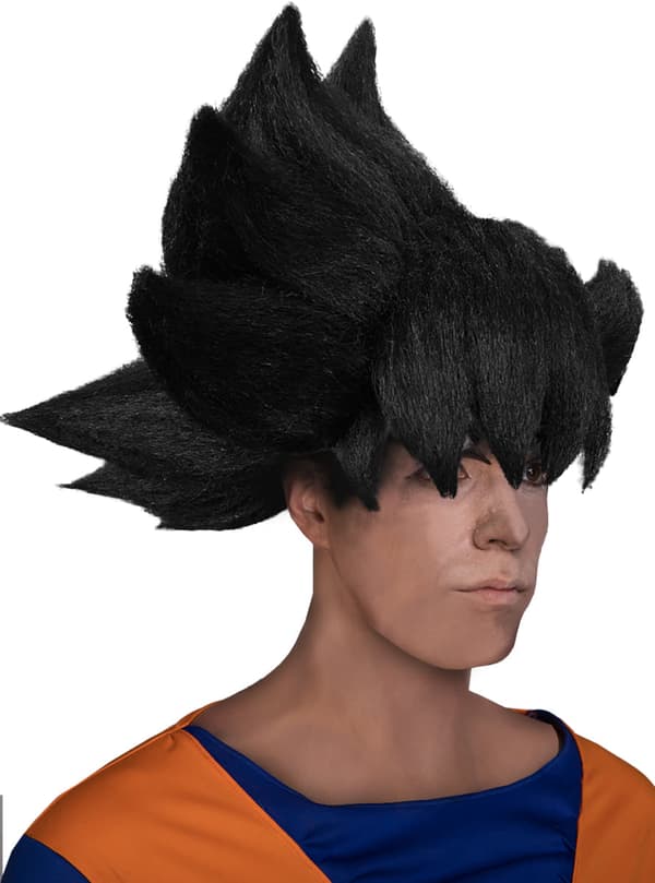 Funidelia | Gokun peruukki - Dragon Ball VIRALLINEN miehille ▶ Son Goku, Manga, Piirretty - Musta, asusteet asuihin