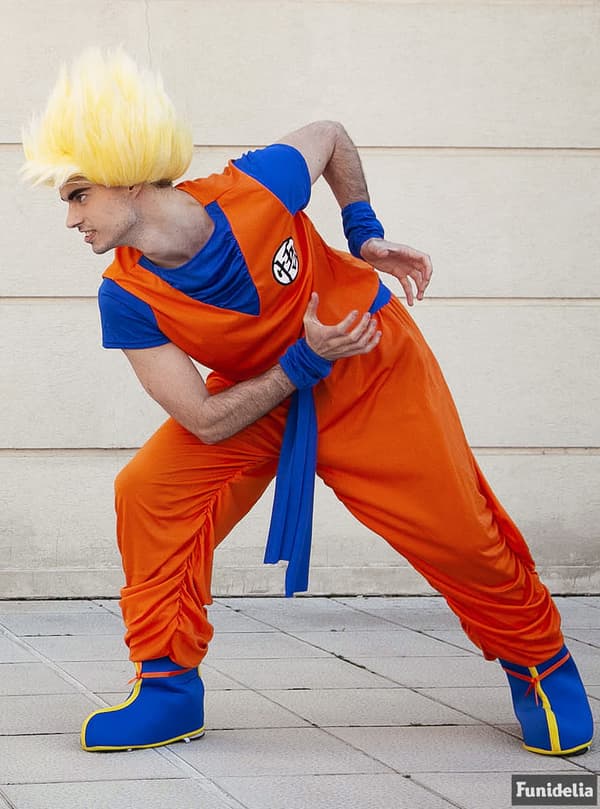 Funidelia | Super Saiyan Peruk - Dragon Ball OFFICIELLA för herr ▶ Manga, Saiyan, Tecknad - Gul, accessoarer för maskeraddräkter