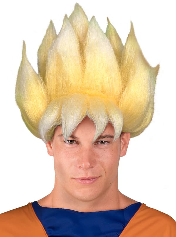 Funidelia | Super Saiyan Peruk - Dragon Ball OFFICIELLA för herr ▶ Manga, Saiyan, Tecknad - Gul, accessoarer för maskeraddräkter