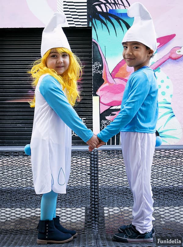 Funidelia | Smurfan Maskeraddräkt OFFICIELLA för flicka ▶ The Smurfs, Tecknad, Smurfarna, Dvärg - Blå