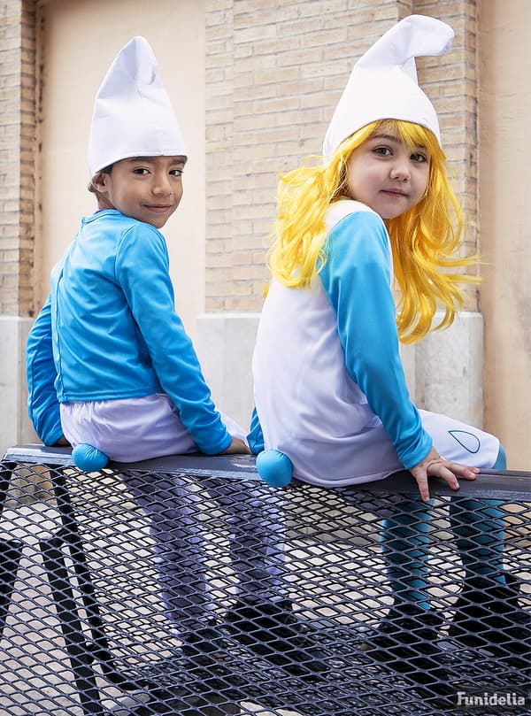 Funidelia | Smurfan Maskeraddräkt OFFICIELLA för flicka ▶ The Smurfs, Tecknad, Smurfarna, Dvärg - Blå