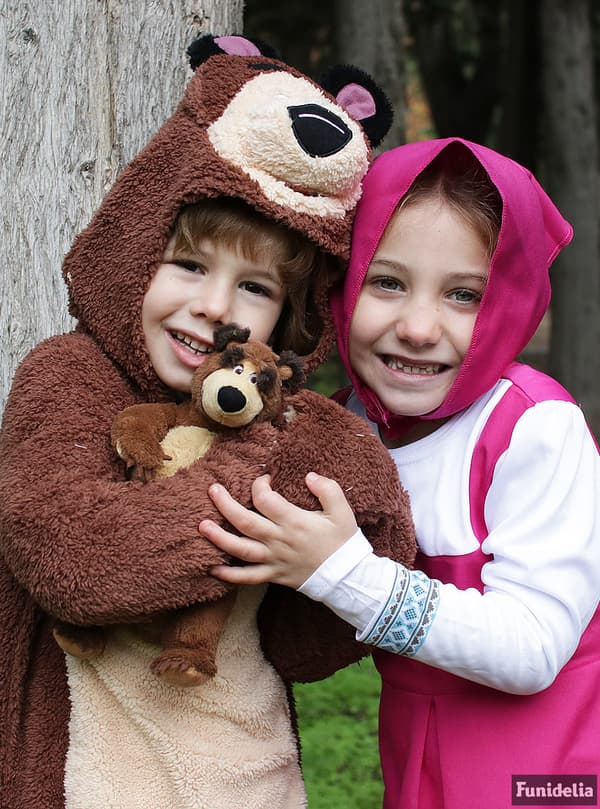Funidelia | Bjørne Kostume - Masha og bjørnen til drenge ▶ Masha and the Bear, Tegneserier - Brun