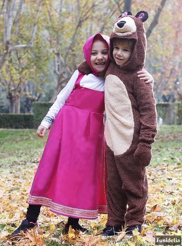 Funidelia | Bjørne Kostume - Masha og bjørnen til drenge ▶ Masha and the Bear, Tegneserier - Brun