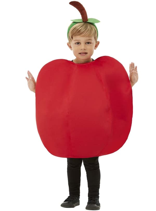 Funidelia | Äpple dräkt för flicka och pockje ▶ Frukter, Mat - Röd 7-12 years