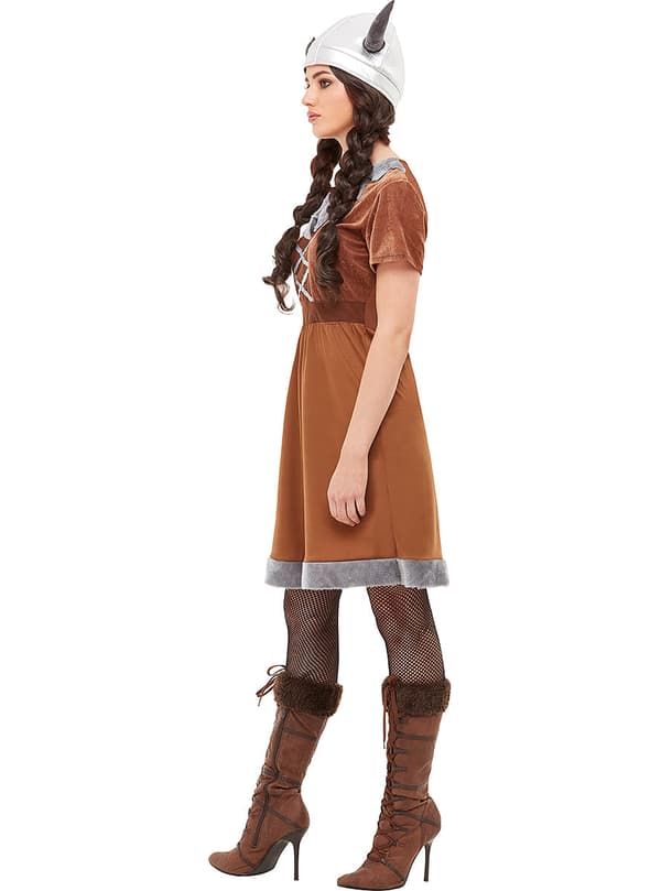 Funidelia | Viking kostume til kvinder ▶ Nordisk, Valkyrier, Barbar, Vikinger - Brun