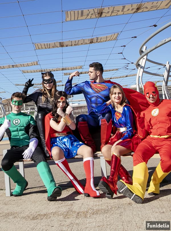 Funidelia | Superman Maskeraddräkt - The Justice League OFFICIELLA för herr ▶ Man of Steel, Superhjältar, DC Comics, Justice League