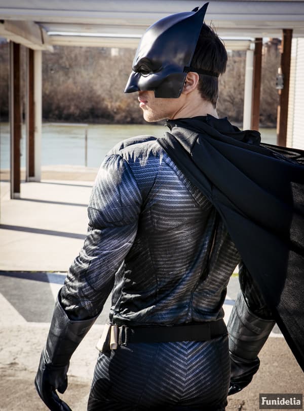 Funidelia | Batman Maskeraddräkt - The Justice League OFFICIELLA för herr ▶ The Dark Knight, Superhjältar, DC Comics, Läderlappen