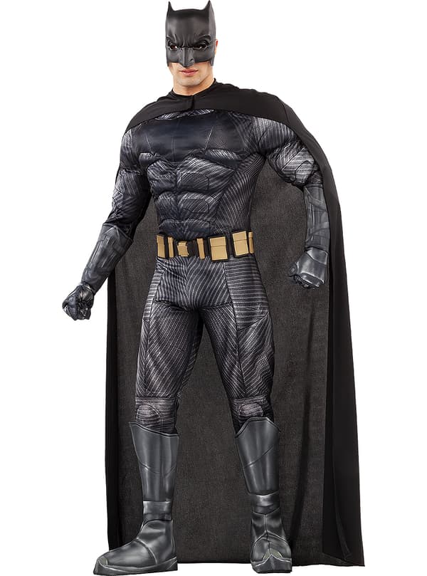Funidelia | Batman Maskeraddräkt - The Justice League OFFICIELLA för herr ▶ The Dark Knight, Superhjältar, DC Comics, Läderlappen XL