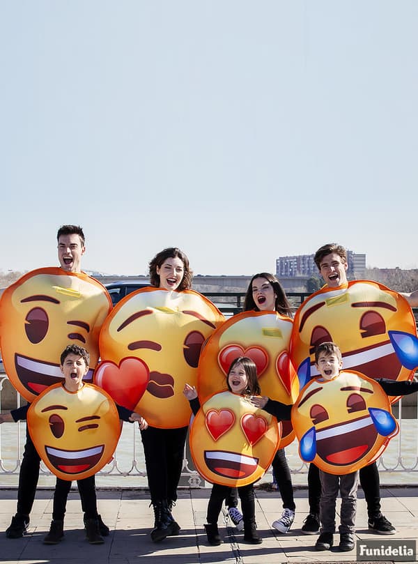 Funidelia | Emoji Kostume smiler med tårer OFFICIELLE til kvinder og mænd ▶ Humørikon, Whatsapp, Originalt & Sjovt - Gul