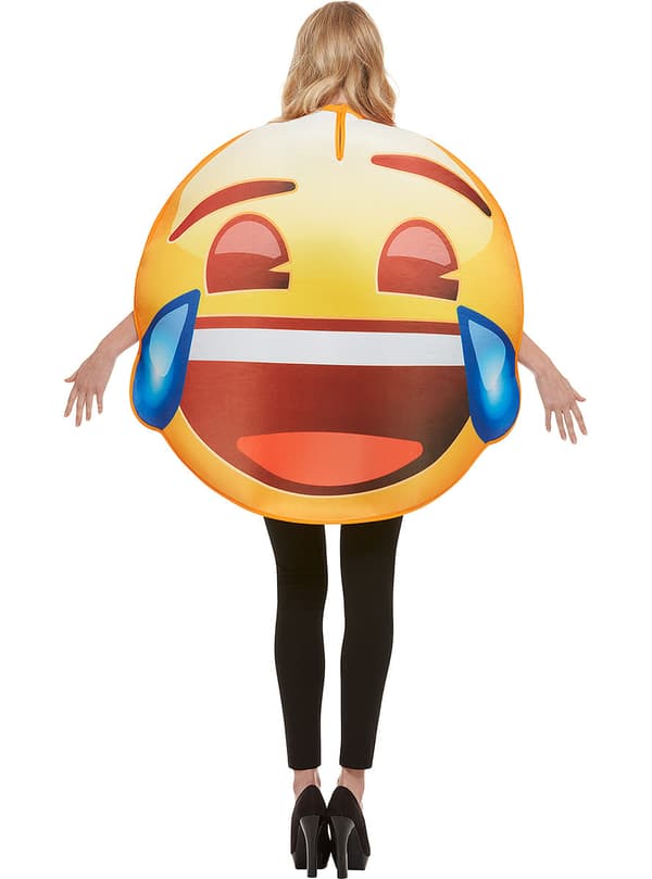 Funidelia | Emoji Kostume smiler med tårer OFFICIELLE til kvinder og mænd ▶ Humørikon, Whatsapp, Originalt & Sjovt - Gul