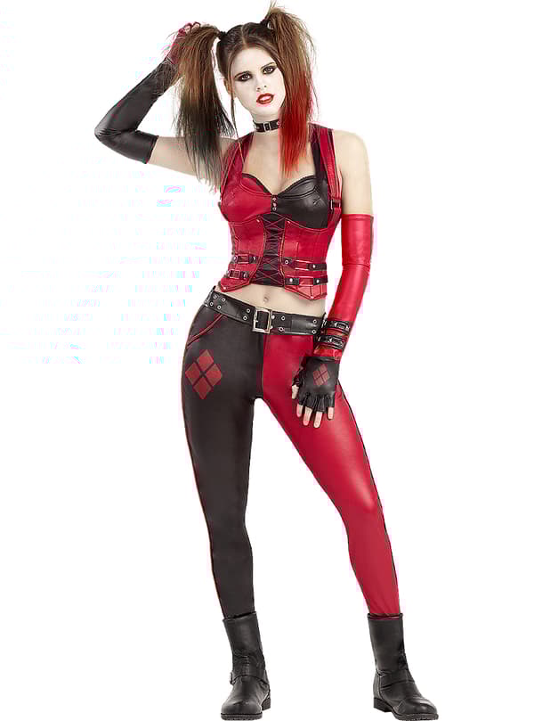 Funidelia | Harley Quinn kostyme - Arkham City OFFISIELL til dame ▶ Superhelt, DC Comics, Suicide Squad, Skurker M