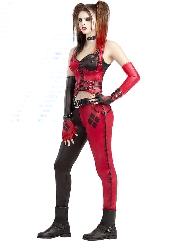 Funidelia | Harley Quinn kostyme - Arkham City OFFISIELL til dame ▶ Superhelt, DC Comics, Suicide Squad, Skurker