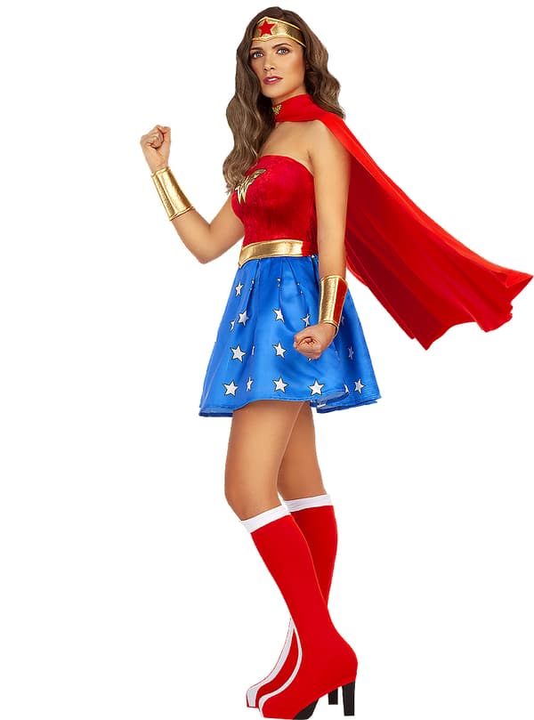 FUNIDELIA Sexig Wonder Woman Maskeraddräkt för dam - Röd