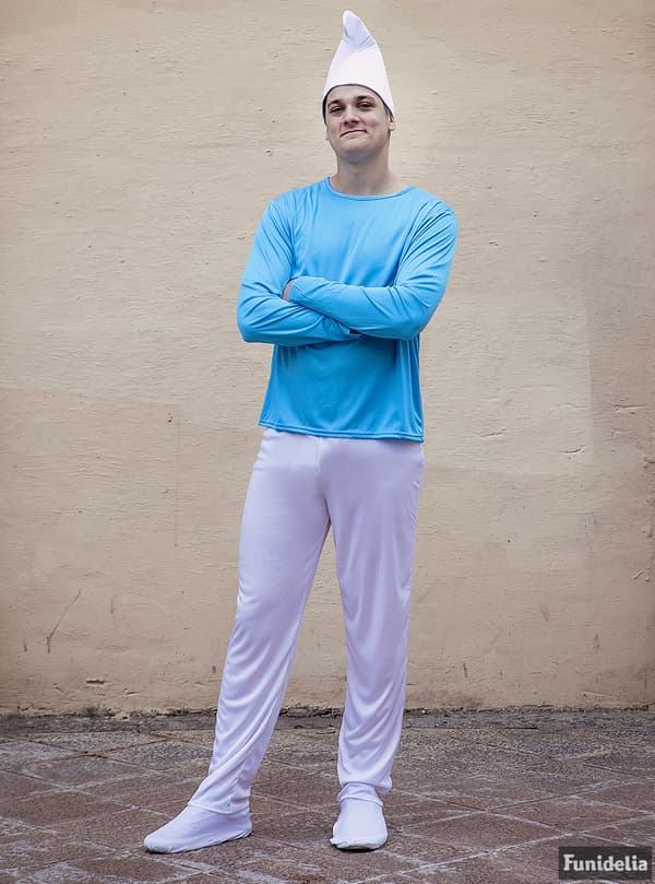 Funidelia | Smurf kostyme OFFISIELL til mann ▶ The Smurfs, Tegneserie, Dverge - Blå