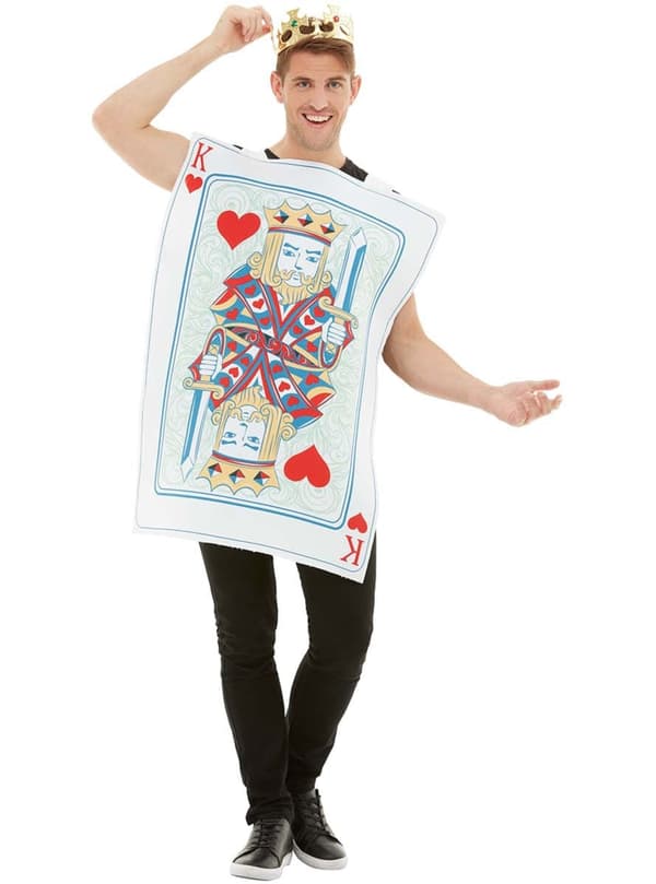 Funidelia | Hjerter Konge Spillekort kostume til kvinder og mænd ▶ Herter dame, Spillekort, Poker - Hvid One size