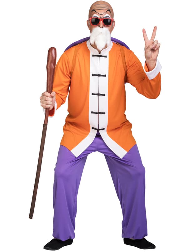 Funidelia | Muten-Roshi Maskeraddräkt - Dragon Ball OFFICIELLA för herr ▶ Manga, Saiyan, Tecknad - Orange