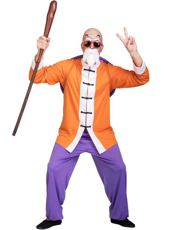 Funidelia | Muten-Roshi Maskeraddräkt - Dragon Ball OFFICIELLA för herr ▶ Manga, Saiyan, Tecknad - Orange