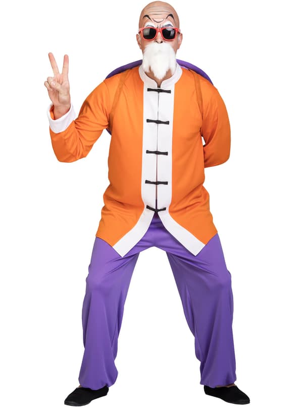 Funidelia | Muten-Roshi Maskeraddräkt - Dragon Ball OFFICIELLA för herr ▶ Manga, Saiyan, Tecknad - Orange