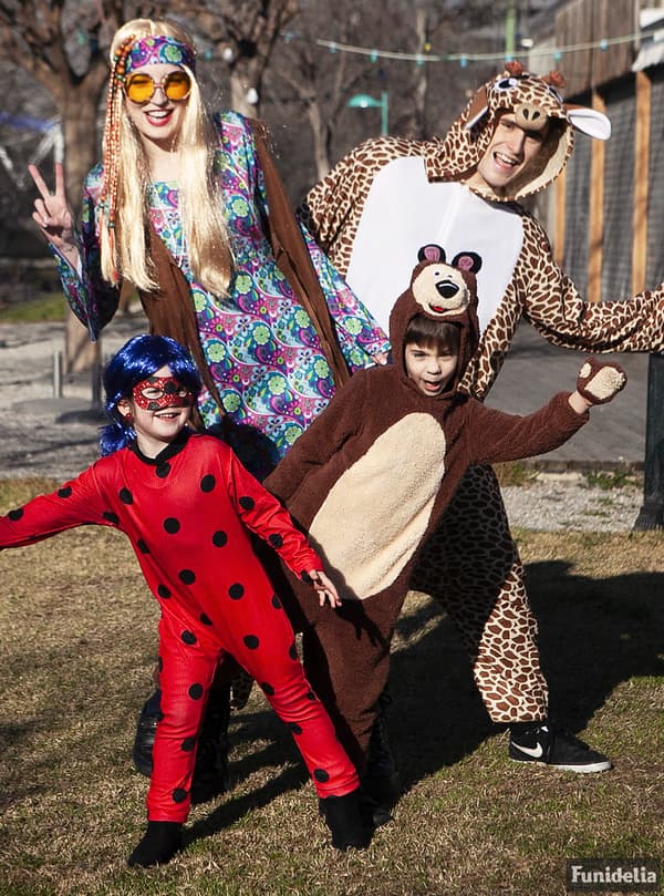 Funidelia | Hippie Kostyme til dame ▶ 60-talls, Hippie, Flower power, Tiår - Flerfarget