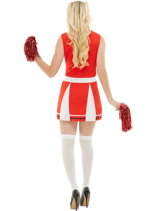 Funidelia | Cheerleader kostume til kvinder ▶ Cheerleader, Amerikansk Fodbold, Gymnasium, Professioner - Rød