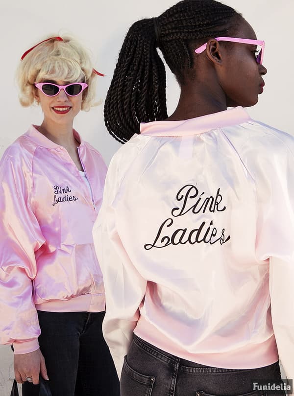 Funidelia | Pink ladies jacka - Grease Maskeraddräkt OFFICIELLA för dam ▶ 50 tals: Rock & Roll, Sandy, Grease, Filmer & Serier - Rosa