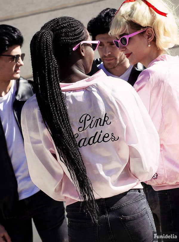 Funidelia | Pink ladies jacka - Grease Maskeraddräkt OFFICIELLA för dam ▶ 50 tals: Rock & Roll, Sandy, Grease, Filmer & Serier - Rosa