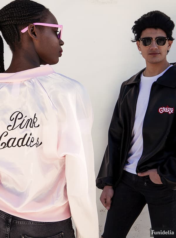 Funidelia | Pink ladies jacka - Grease Maskeraddräkt OFFICIELLA för dam ▶ 50 tals: Rock & Roll, Sandy, Grease, Filmer & Serier - Rosa
