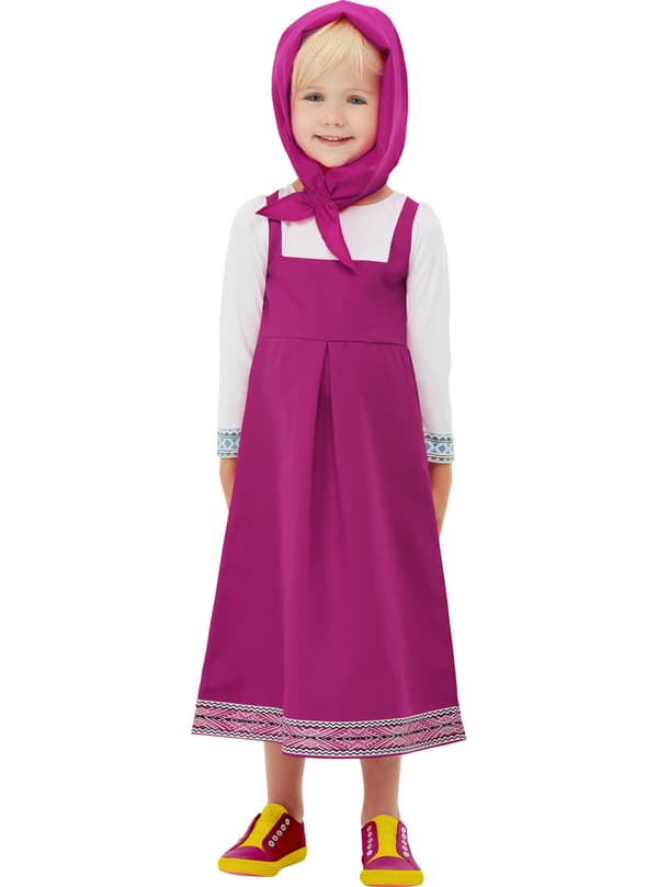 Funidelia | Masha Kostume - Masha og bjørnen OFFICIELLE til piger ▶ Masha and the Bear, Tegneserier - Pink