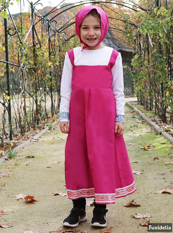 Funidelia | Masha Kostume - Masha og bjørnen OFFICIELLE til piger ▶ Masha and the Bear, Tegneserier - Pink