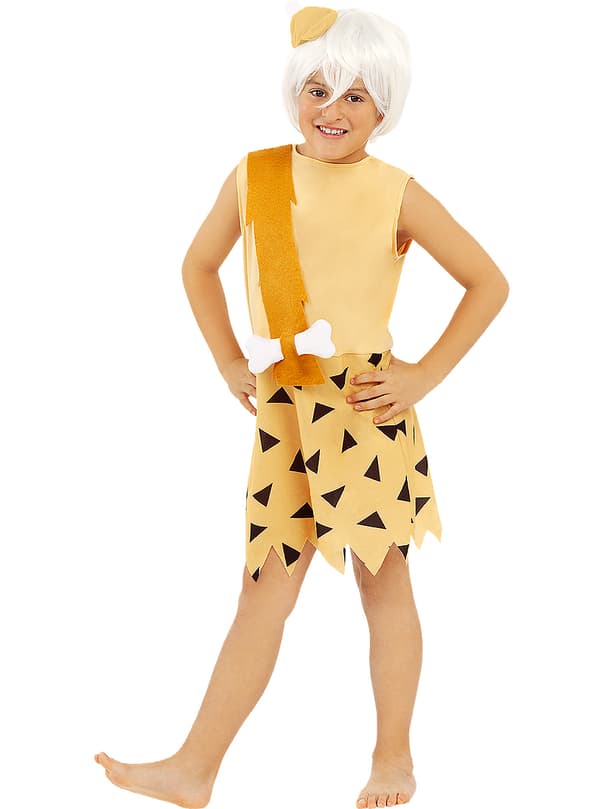 Funidelia | Bamm-Bamm kostume til drenge - The Flintstones OFFICIELLE til drenge ▶ The Flintstones, Tegneserier, Familien Flintstone, Hulemænd 3-4 years
