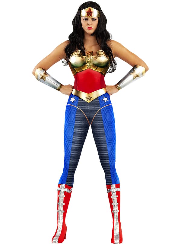 Funidelia | Wonder Woman kostume - Injustice OFFICIELLE til kvinder ▶ Superhelte, DC Comics, Justice League S