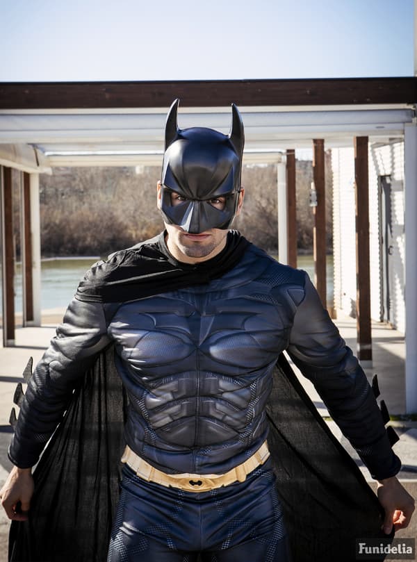 Funidelia | Batman Maskeraddräkt OFFICIELLA för herr ▶ The Dark Knight, Superhjältar, DC Comics, Läderlappen