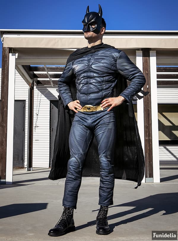 Funidelia | Batman Maskeraddräkt OFFICIELLA för herr ▶ The Dark Knight, Superhjältar, DC Comics, Läderlappen