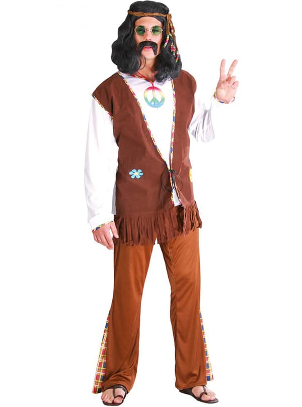 Glad Hippie kostume L