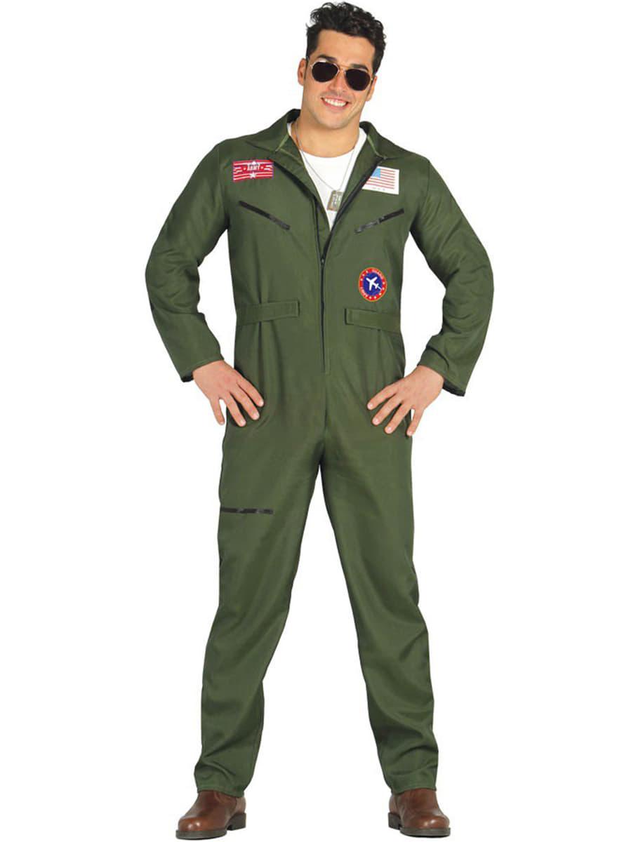 Jagerfly Pilot Kostyme Mann
