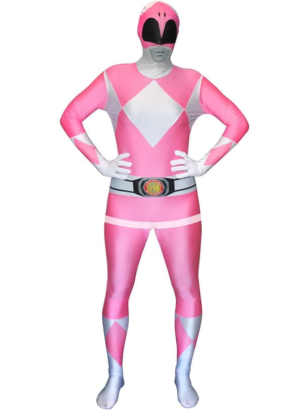 Maskeraddräkt Rosa Power Ranger Morphsuit XXL