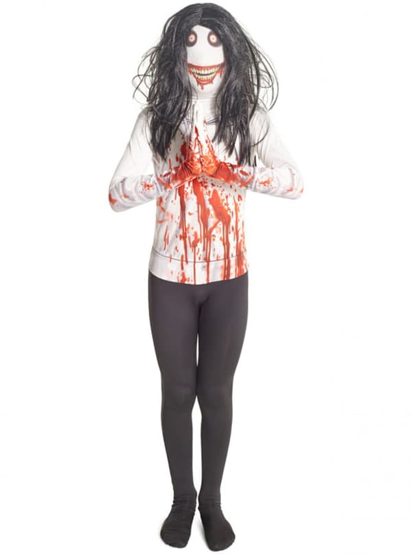 Maskeraddräkt Jeff the Killer Morphsuit för barn