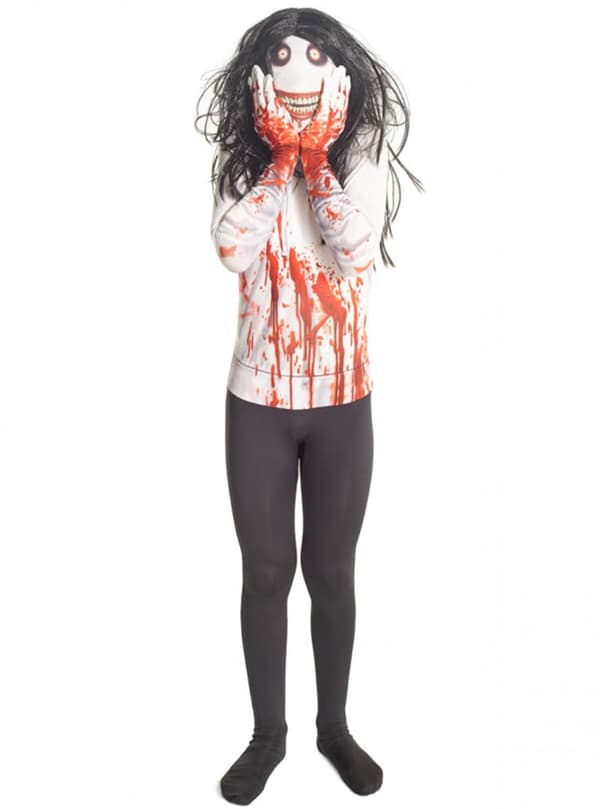 Lasten Jeff the Killer -Morphsuit-asu 8-10 years