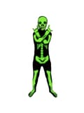 Miniatyrbild 1 av 4: Lysande skelettdräkt Morphsuit till småbarn