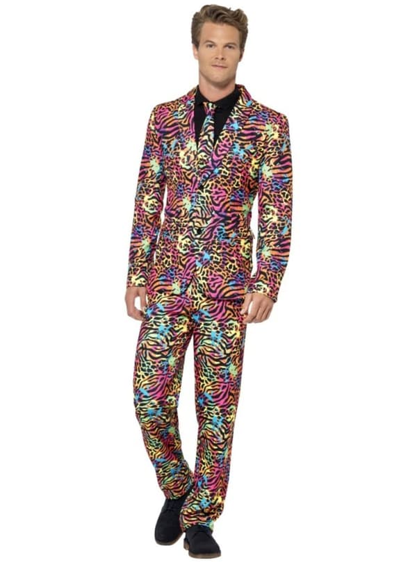 Leoparddräkt i färg "Neon Pimp" M