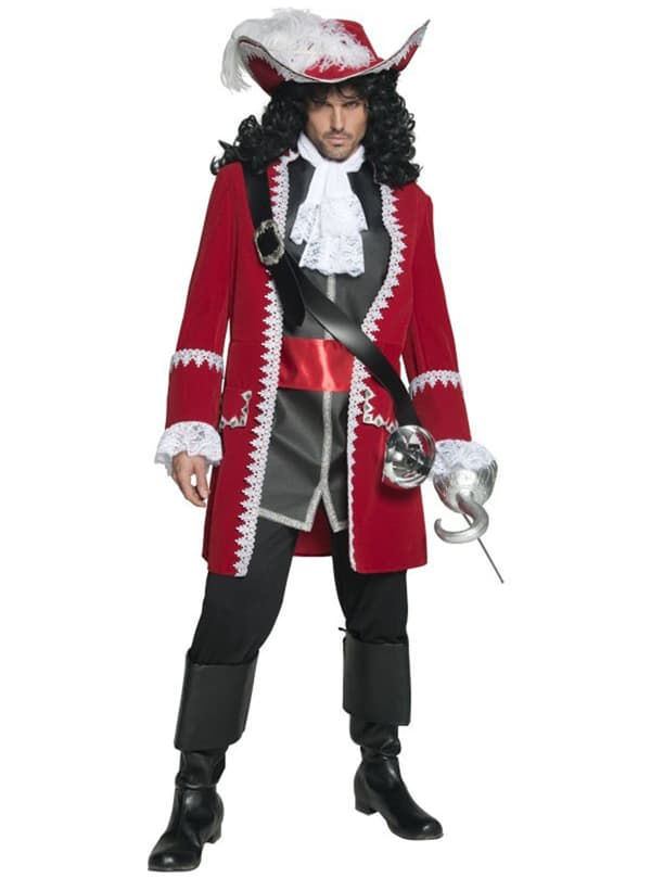 Deluxe Piratkapten Maskeraddräkt M