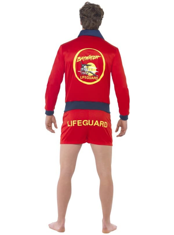 Rødt Livredder Kostume til Mænd - Baywatch