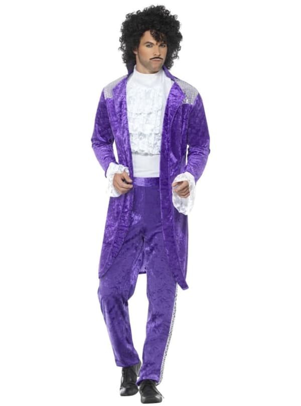 Prince “Purple Rain” Kostume til Mænd L