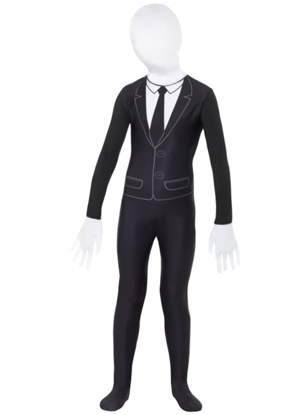 Slenderman second skin kostume til børn