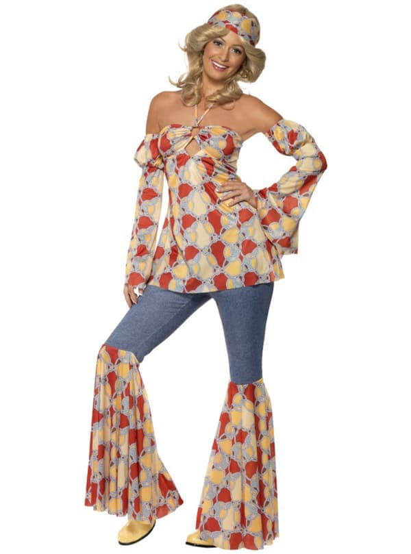 Vintage hippiekostume til kvinder XL