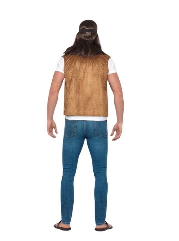 Väst hippie brun för vuxen