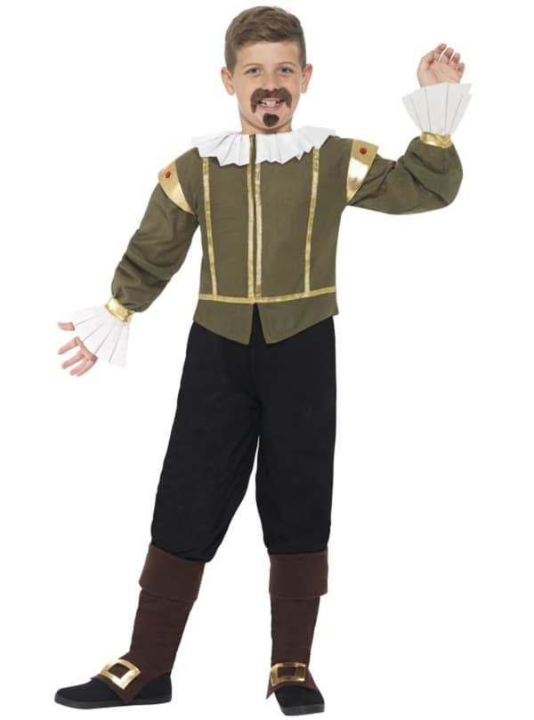 Maskeraddräkt Shakespeare för barn 7-9 years