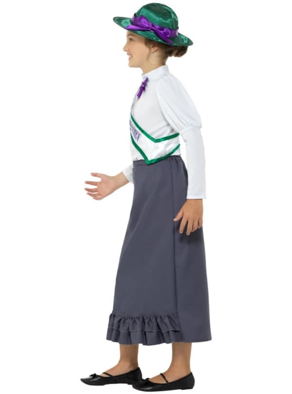 Viktoriansk Suffragette Kostume til Piger