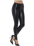 Miniatyrbilde 1 av 2: Metallisk svarte leggins for dame
